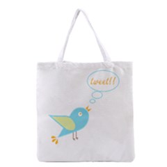 Cute Tweet Grocery Tote Bag by linceazul