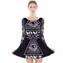 Illuminati Long Sleeve Velvet Skater Dress View1