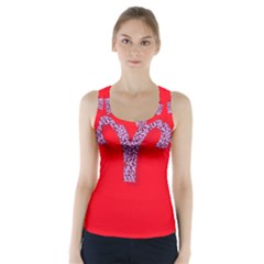 Illustrated Zodiac Red Star Purple Racer Back Sports Top by Mariart