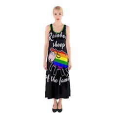 Rainbow Sheep Sleeveless Maxi Dress by Valentinaart