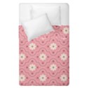 Sunflower Star White Pink Chevron Wave Polka Duvet Cover Double Side (Single Size) View2