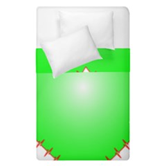 Heart Rhythm Inner Green Red Duvet Cover Double Side (single Size) by Mariart