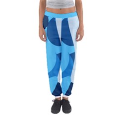 Blue Polka Women s Jogger Sweatpants by Mariart