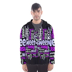 Writing Color Rainbow Sweer Love Hooded Wind Breaker (men) by Mariart