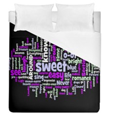 Writing Color Rainbow Sweer Love Duvet Cover (queen Size) by Mariart