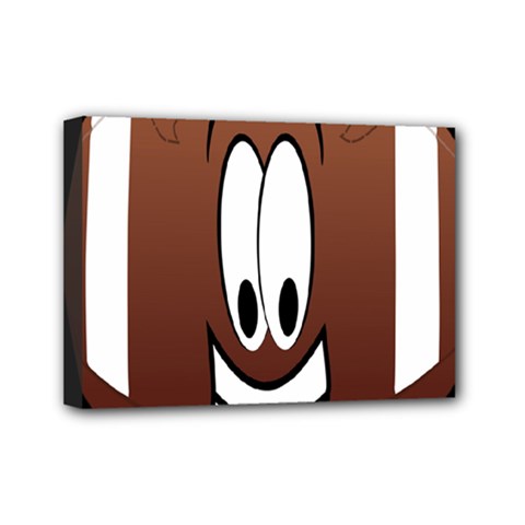 Happy Football Clipart Excellent Illustration Face Mini Canvas 7  X 5 