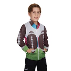 Helmet Ball Football America Sport Red Brown Blue Green Wind Breaker (kids) by Mariart