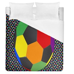 Team Soccer Coming Out Tease Ball Color Rainbow Sport Duvet Cover (queen Size) by Mariart