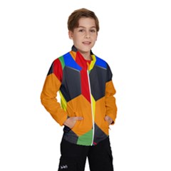 Team Soccer Coming Out Tease Ball Color Rainbow Sport Wind Breaker (kids) by Mariart