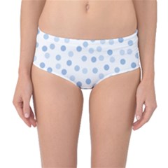 Bubble Balloon Circle Polka Blue Mid-waist Bikini Bottoms by Mariart