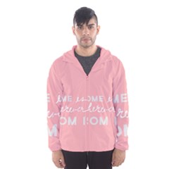 Home Love Mom Sexy Pink Hooded Wind Breaker (men) by Mariart