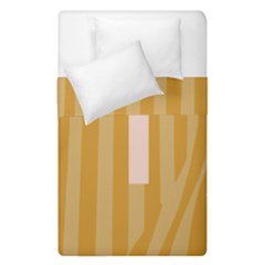 Number 1 Line Vertical Yellow Pink Orange Wave Chevron Duvet Cover Double Side (single Size) by Mariart