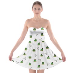 Cactus Pattern Strapless Bra Top Dress by Valentinaart