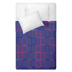 Grid Lines Square Pink Cyan Purple Blue Squares Lines Plaid Duvet Cover Double Side (single Size) by Mariart