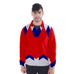 Stars Red Blue Wind Breaker (men) by Mariart