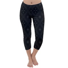 Star Black Capri Winter Leggings  by Mariart