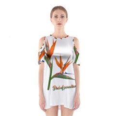 Bird Of Paradise Shoulder Cutout One Piece by Valentinaart