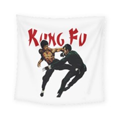 Kung Fu  Square Tapestry (small) by Valentinaart