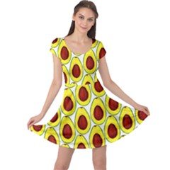 Avocados Seeds Yellow Brown Greeen Cap Sleeve Dresses by Mariart