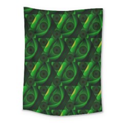 Green Eye Line Triangle Poljka Medium Tapestry by Mariart