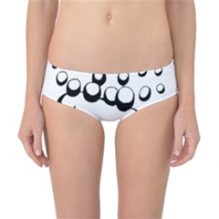 Splash Bubble Black White Polka Circle Classic Bikini Bottoms by Mariart