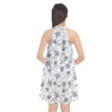 Floral pattern Halter Neckline Chiffon Dress  View2