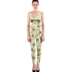 Floral Pattern Onepiece Catsuit by ValentinaDesign