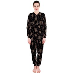 Floral Pattern Onepiece Jumpsuit (ladies)  by ValentinaDesign