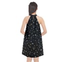 Dots pattern Halter Neckline Chiffon Dress  View2