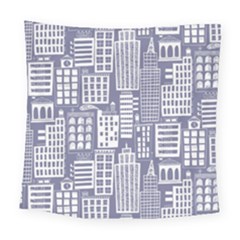 Building Citi Town Cityscape Square Tapestry (large) by Mariart