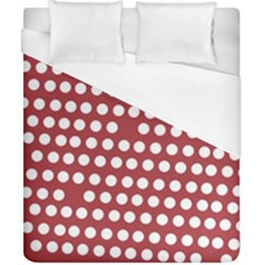 Pink White Polka Dots Duvet Cover (california King Size) by Mariart