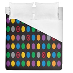 Polka Dots Rainbow Circle Duvet Cover (queen Size) by Mariart