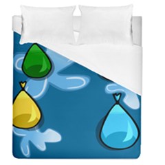 Water Balloon Blue Red Green Yellow Spot Duvet Cover (queen Size) by Mariart