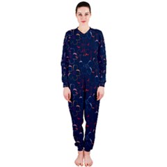 Colorful Floral Patterns Onepiece Jumpsuit (ladies)  by berwies