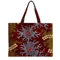 Aboriginal Art – Riverside Dreaming Zipper Mini Tote Bag by hogartharts