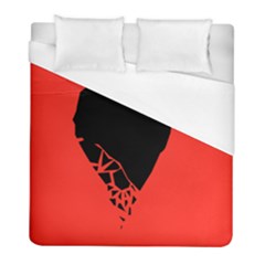 Broken Heart Tease Black Red Duvet Cover (full/ Double Size) by Mariart