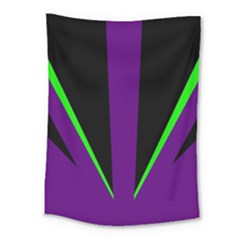 Rays Light Chevron Purple Green Black Line Medium Tapestry by Mariart