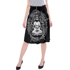 Ornate Buddha Midi Beach Skirt by Valentinaart