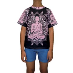 Ornate Buddha Kids  Short Sleeve Swimwear by Valentinaart