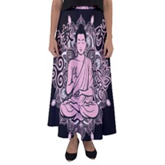 Ornate Buddha Flared Maxi Skirt by Valentinaart