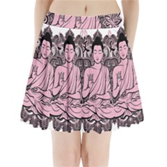 Ornate Buddha Pleated Mini Skirt by Valentinaart