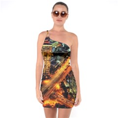 Hdri City One Soulder Bodycon Dress by BangZart