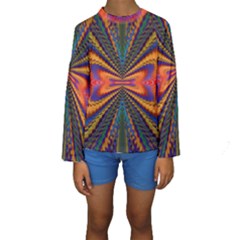 Casanova Abstract Art Colors Cool Druffix Flower Freaky Trippy Kids  Long Sleeve Swimwear by BangZart