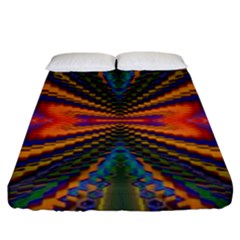 Casanova Abstract Art Colors Cool Druffix Flower Freaky Trippy Fitted Sheet (king Size) by BangZart