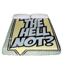 Why The H3llnot?! Fitted Sheet (california King Size) by LimeGreenFlamingo