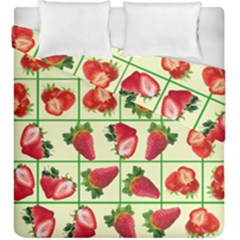 Strawberries Pattern Duvet Cover Double Side (king Size) by SuperPatterns