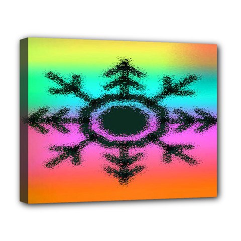 Vector Snowflake Deluxe Canvas 20  X 16   by BangZart