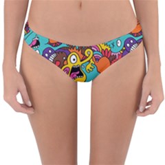 Monster Patterns Reversible Hipster Bikini Bottoms