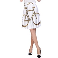 Elegant Gold Look Bicycle Cycling  A-line Skirt by yoursparklingshop