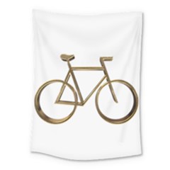 Elegant Gold Look Bicycle Cycling  Medium Tapestry by yoursparklingshop